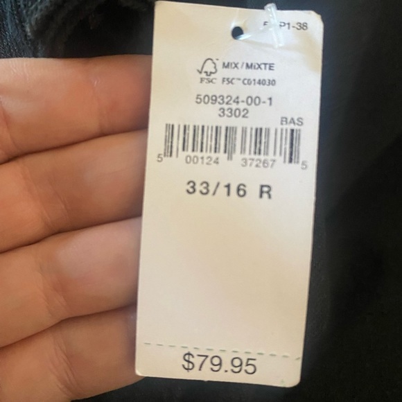 Gap Baggy Mid Rise Jeans Black Wide Leg Size 33/16 Regular NWT Tencel Lyocell - Picture 9 of 12